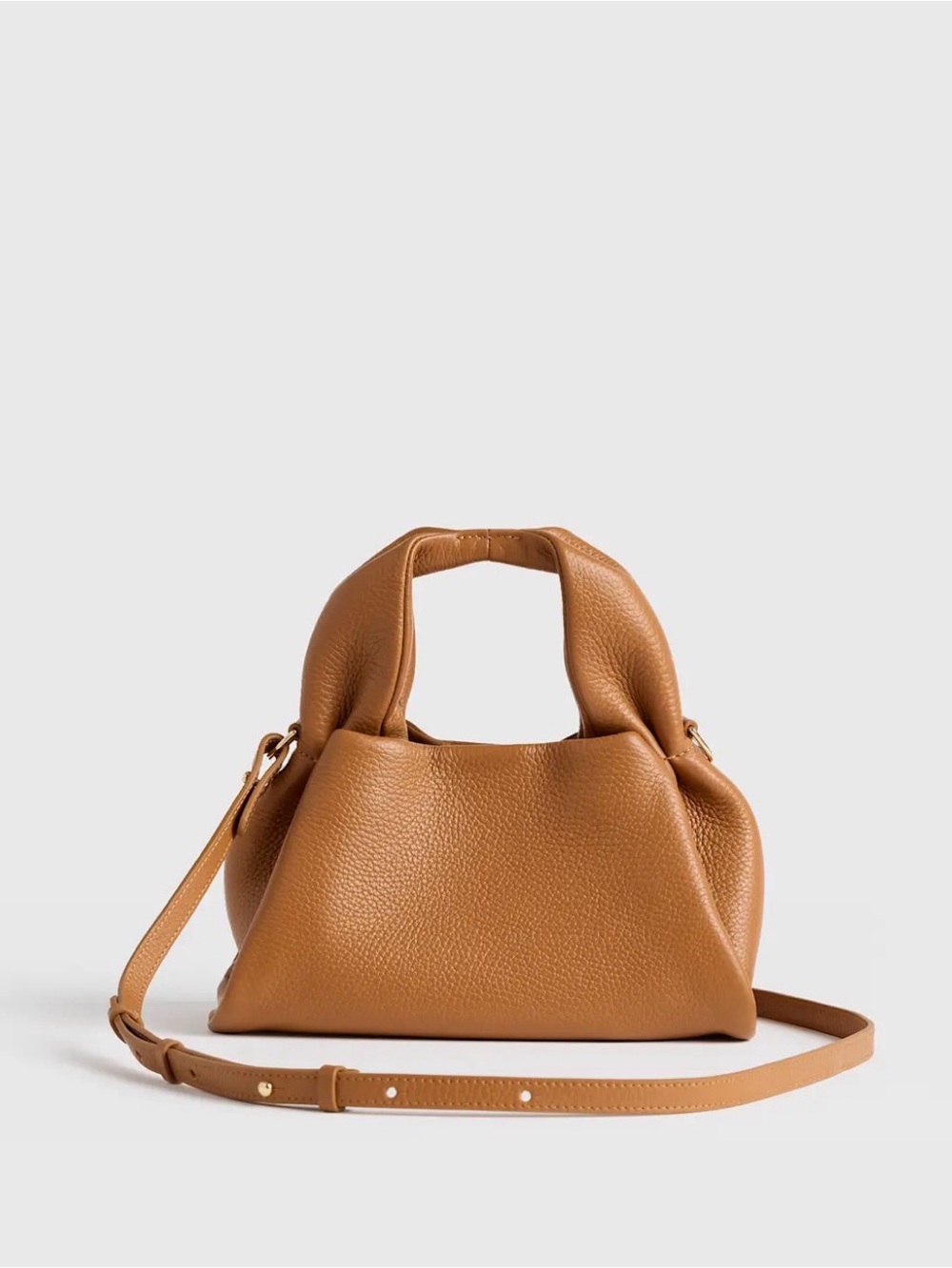 Quince Italian leather trapeze crossbody